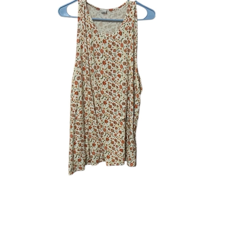 Old Navy Floral Tank Top - Cream and Red